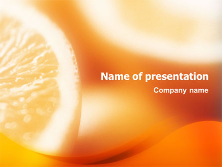 Halves of Orange Presentation Template, Master Slide
