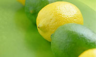 Green And Yellow Lemons In Line Presentation Template