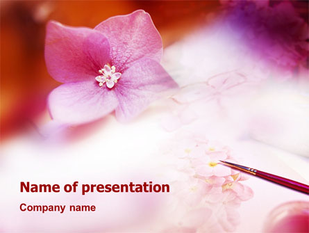 Flower Painting Presentation Template, Master Slide