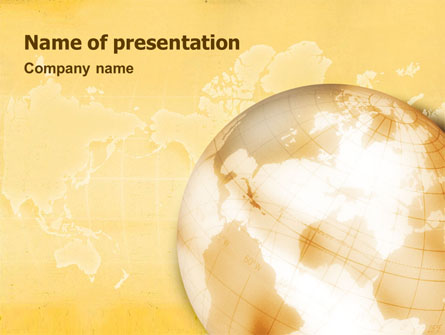 Globe On The Pastel Background Presentation Template, Master Slide