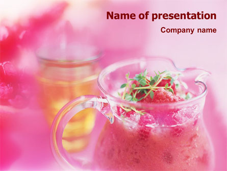 Raspberry Milk Shake Presentation Template, Master Slide