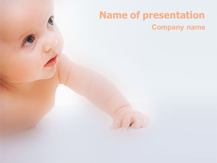 Baby On Light Blue Background Presentation Template, Master Slide