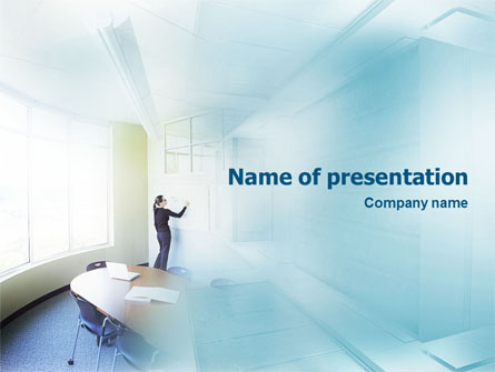 Training In A Blue Room Presentation Template, Master Slide