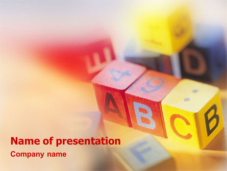 ABC Educational Cubes Presentation Template, Master Slide