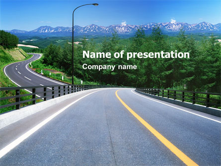 Highway In The Hill Country Presentation Template, Master Slide