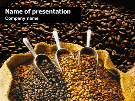 Coffee Beans In A Bag Presentation Template, Master Slide