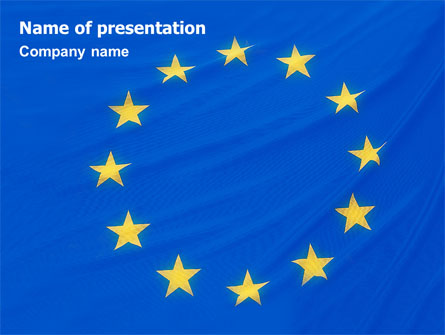 European Union Flag Presentation Template, Master Slide