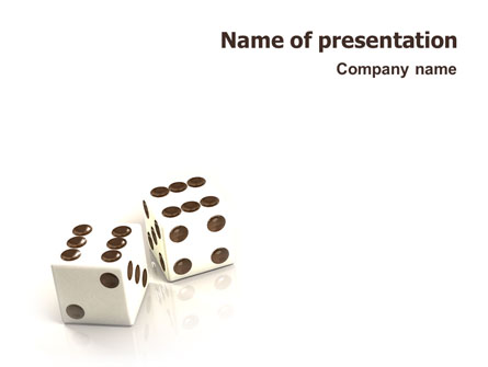 Dice On A Glass Surface Presentation Template, Master Slide