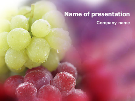 White And Red Grapes Presentation Template, Master Slide
