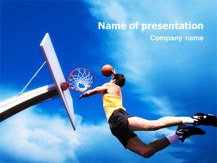 Flying Basketballer Presentation Template, Master Slide