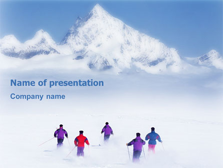 Skiing in Alps Presentation Template, Master Slide