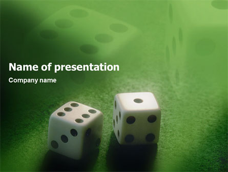 Dice On A Green Cloth Presentation Template, Master Slide