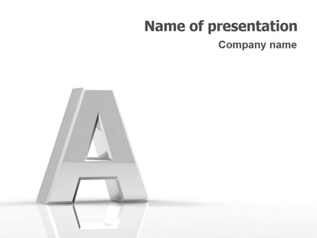 3D Letter Presentation Template, Master Slide