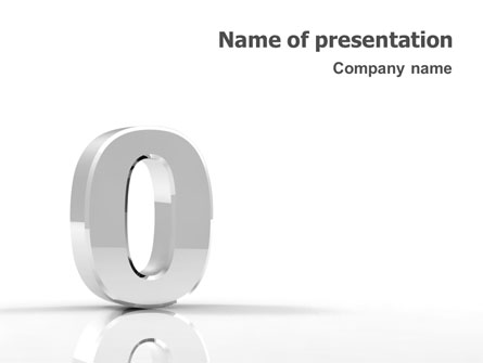 3D Number Presentation Template, Master Slide