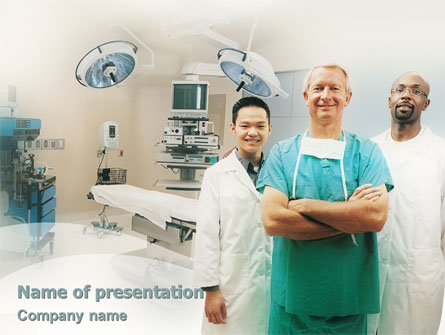 Medical Staff In The Operating Room Presentation Template, Master Slide
