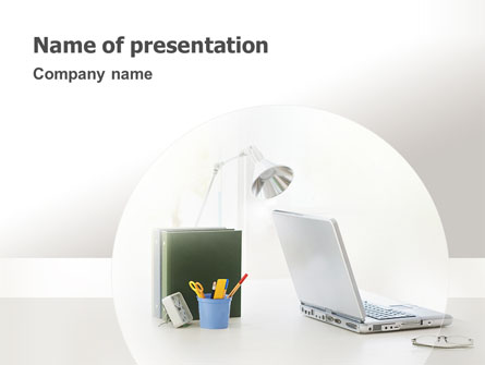 White Space With Laptop Presentation Template, Master Slide