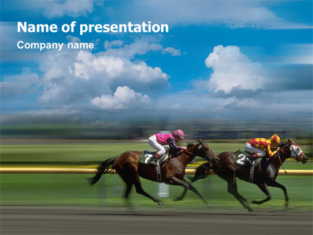 Horse Races Presentation Template, Master Slide
