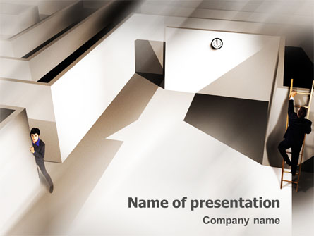 Office Labyrinth Presentation Template, Master Slide