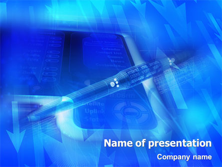 High Tech Digital Pen Presentation Template, Master Slide