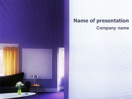 Interior In Violet Presentation Template, Master Slide