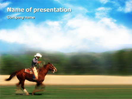 Cowboy Riding Presentation Template, Master Slide