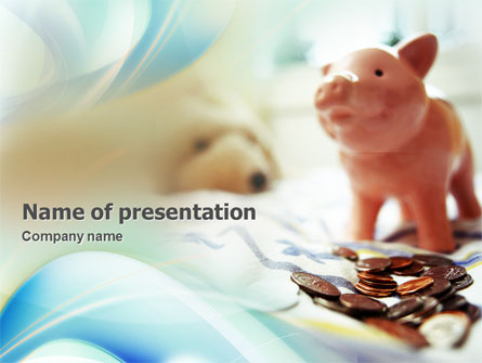 Piggy Bank And Coins Presentation Template, Master Slide