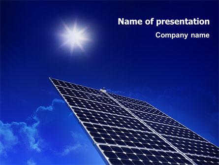 Solar Panels Rising Up Power Presentation Template, Master Slide