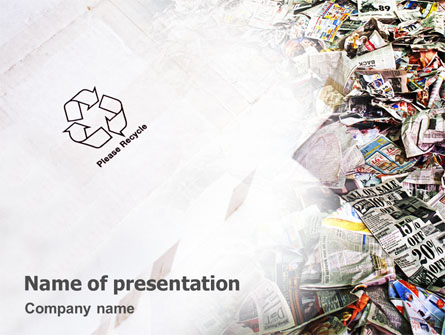 Recycle Industry Presentation Template, Master Slide