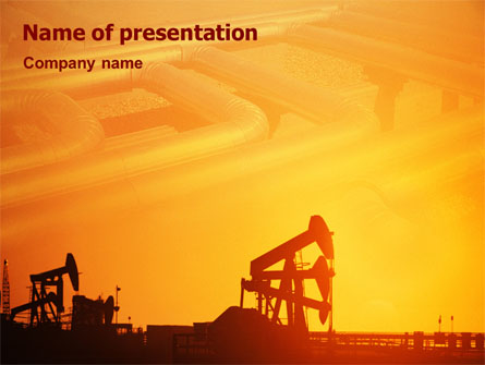 Oil Well Presentation Template, Master Slide