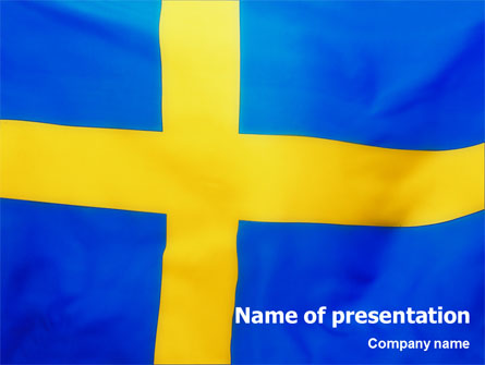 Swedish Flag Presentation Template, Master Slide