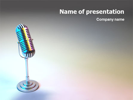 Microphone Presentation Template, Master Slide