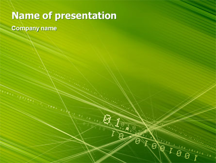 Binary Green Presentation Template, Master Slide