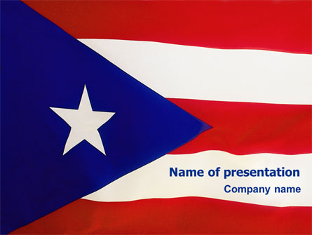 Flag of Puerto Rico Presentation Template, Master Slide