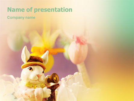 Easter Rabbit Presentation Template, Master Slide