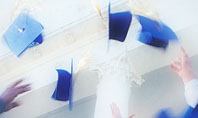 Graduation In Blue Colors Presentation Template