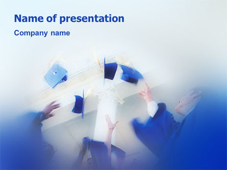Graduation In Blue Colors Presentation Template, Master Slide