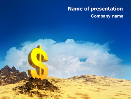 Dollar In Desert Presentation Template, Master Slide