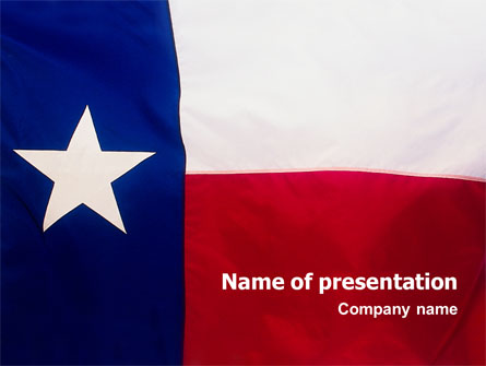 Flag of Texas Presentation Template, Master Slide