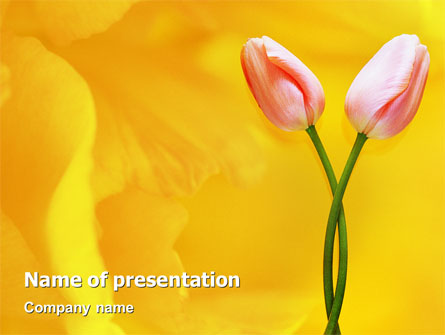 Tulip On A Yellow Presentation Template, Master Slide