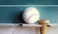 Baseball Ball And Bat Presentation Template