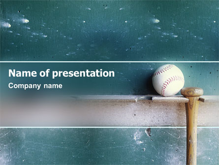 Baseball Ball And Bat Presentation Template, Master Slide