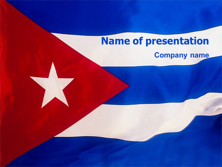 Flag of Cuba Presentation Template, Master Slide
