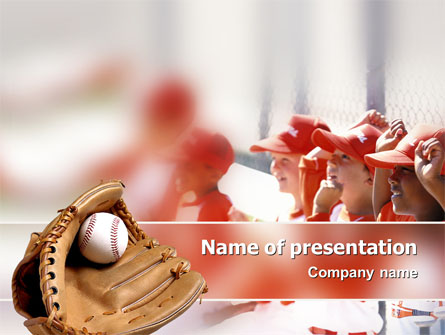 School Baseball Presentation Template, Master Slide