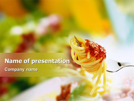 Italian Food Presentation Template, Master Slide