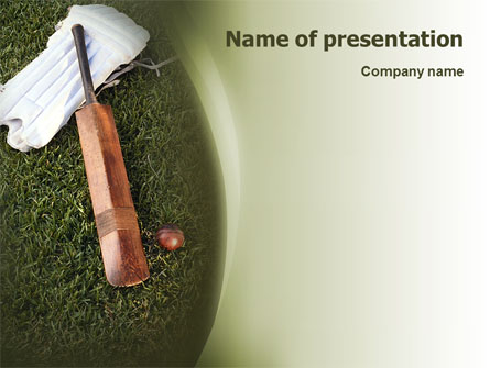 Cricket Field Presentation Template, Master Slide