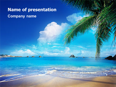 Vacation In A Blue Lagoon Presentation Template, Master Slide