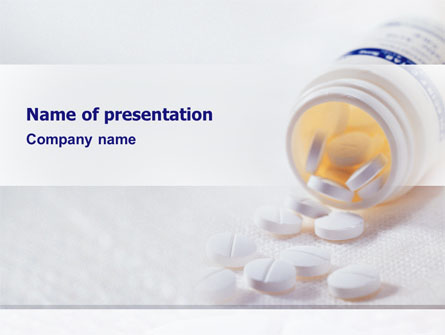 Bottle Of Tablets Presentation Template, Master Slide