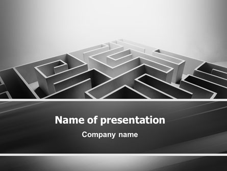 Gray Labyrinth Presentation Template, Master Slide