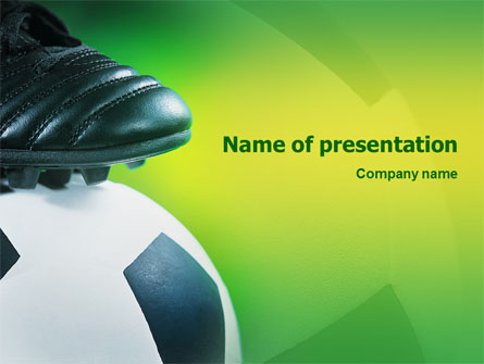 Football And Football Boots Presentation Template, Master Slide