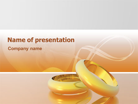 Wedding Rings Presentation Template, Master Slide